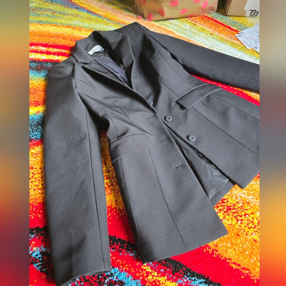 Victoria Secret VSX Black Blazer Structured Suit Jacket